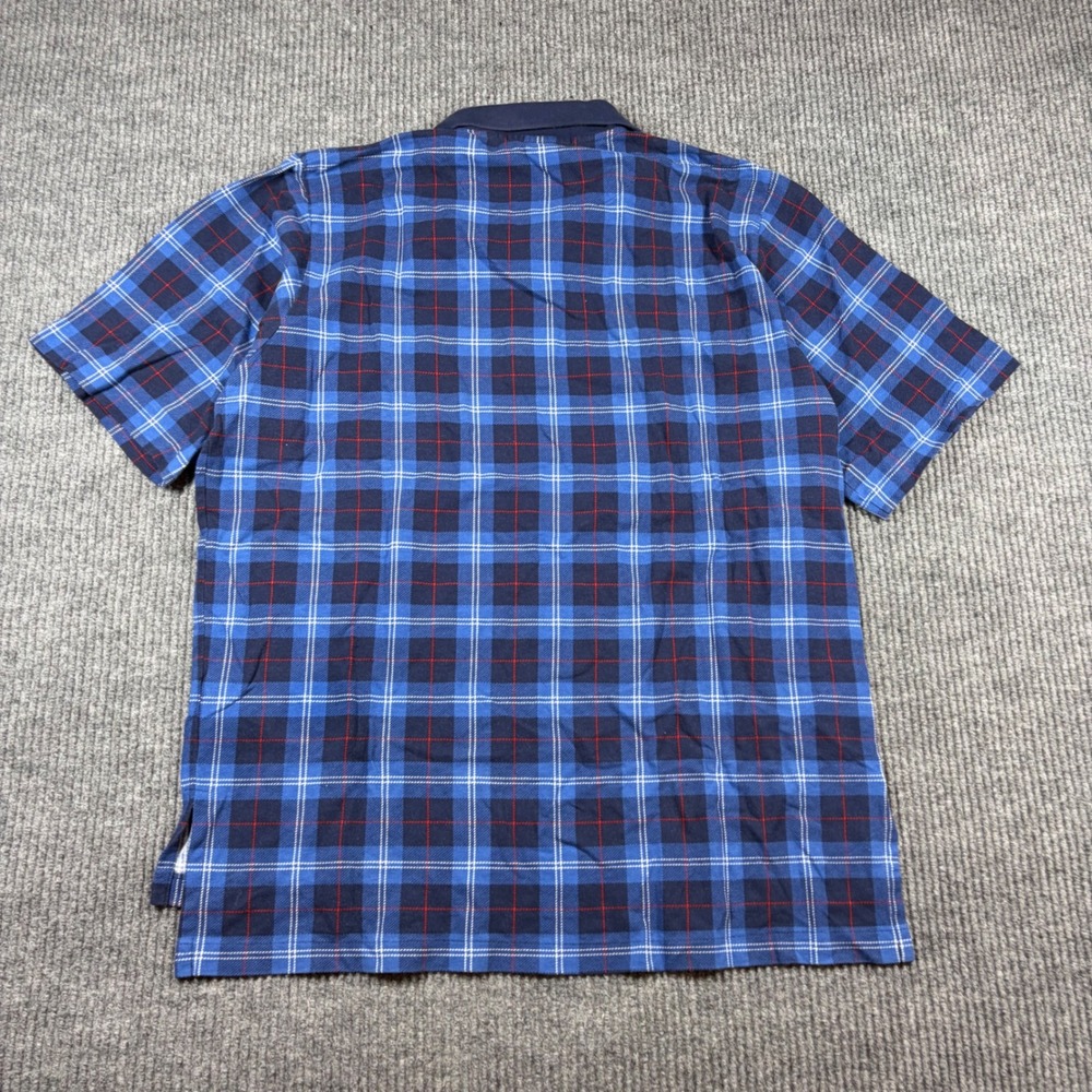 Polo Golf Ralph Lauren Shirt Men's XL Blue Plaid Short Sleeve Cotton Polo‎ - Picture 4 of 6